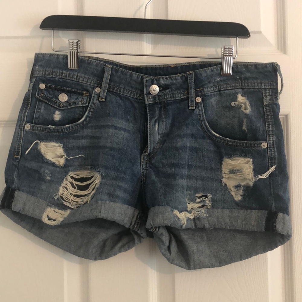 H&M Distressed Denim Shorts
